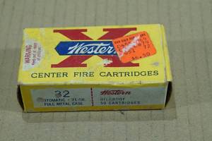 lot 178 image: 38 Western .32 Auto 71 Gr MC Ammo