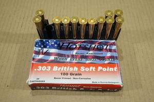 lot 196 image: 12 Hot Shot .303 British 180 Gr SP Ammo