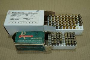 lot 208 image: 66 Mixed .22 Hornet Ammo - Plus Empty Casings