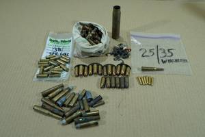 lot 210 image: Assorted Ammo - .25-35, .22 Birdshot, .45