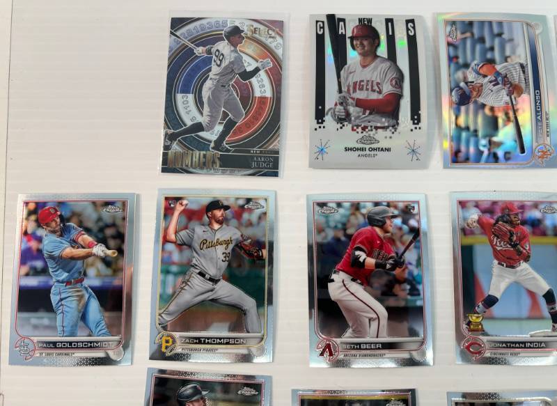 Group Of Topps Chrome Baseball Cards