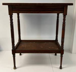 Antique Wooden Side Table 26 W x 29 12 T x 17 D Needs Some TLC