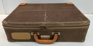 Antique Herbert & Meisel Trunk Co. Canvas Handbag 18 x 13 x 5 12