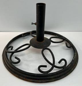Vintage Cast Iron Umbrella Stand 21 In Diameter 12 12 Tall