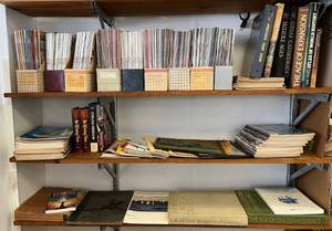 3 Shelves Full Of Misc. Books And Magazines