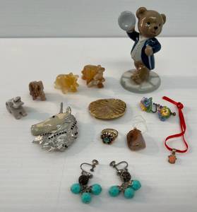 Group Of Misc. Vintage Smalls Including Stone Miniature Elephants, Bing & Grandahls And More