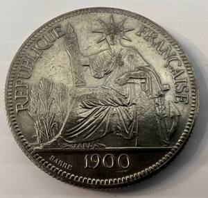 1900 French Indo-China Piastre In Protective Case