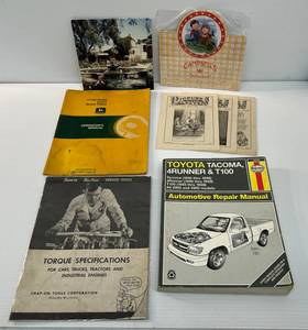 Group Of Vintage Items Including John Deere Manual And More