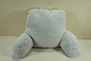 lot 208 image: Backrest Pillow -Grey Faux Fur -20x20x13