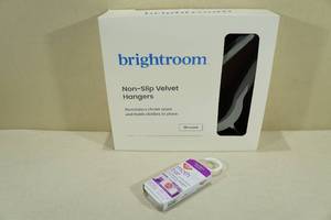 lot 227 image: 30 Count Bright Room Non-Slip Velvet Hangers with Moth Bar