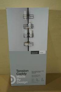lot 21 image: Tension Corner Caddy -Expands 5-9, Matte Black