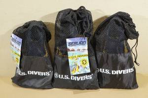 lot 108 image: 3 Sets US Divers Sealion Floating Fins -Juniors S, M, L