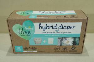 lot 145 image: Pampers Hybrid Diaper Starter Kit -3 Reusable Covers  25 Disposable Inserts