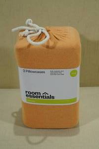lot 169 image: 2 King Jersey Pillowcases -Tangerine