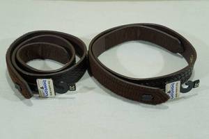 lot 174 image: 2 Boston Leather Velcro Belts -Size 30, Brown