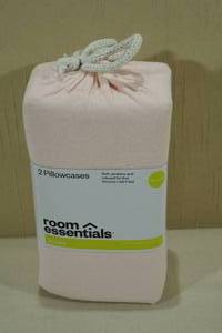 lot 196 image: 2 Jersey Standard Pillowcases -Pale Coral