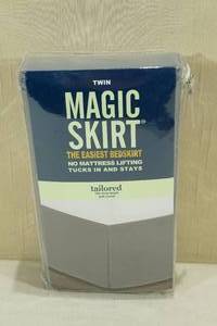 lot 201 image: Magic Skirt Twin Tailored Bed Skirt -Grey