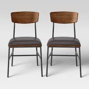 lot 44 image: 2 Pack - Project 62 Telestar Dining Chair -Dark Brown