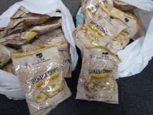 24- 4.0oz Bags Banana Chips past da...