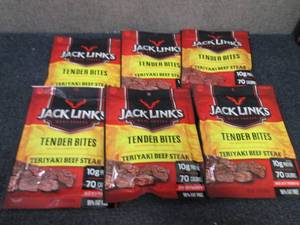 6- 3.25 oz pks Jack Links Tender Bi...