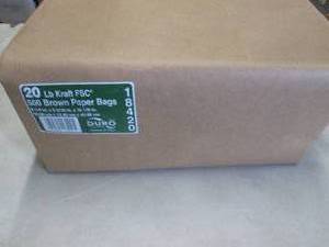 Pack of 500 20 lb Kraft Bags 8.25x5...