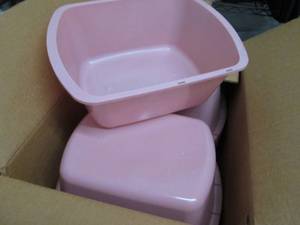 Case of 50- Rose 7qt Wash Basins...