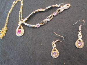 Goldtone Simulated Birthstone Infin...