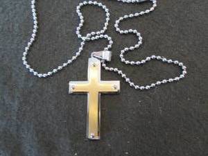 14K Gold-Plated Stainless Steel Cro...