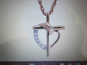 10k YG 0.02CT RD DIAMOND LADIES PEN...