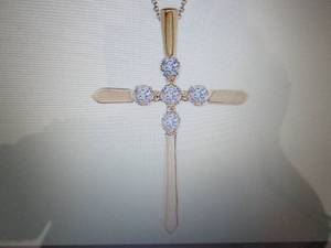 10K Gold Diamond-Accent Cross Penda...