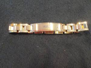 Men�s Goldtone Personalized CZ ID ...