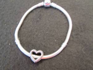 Pandora Sterling Silver Beaded Hear...
