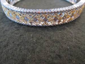 Silver & 14K Gold Plated Two Tone B...