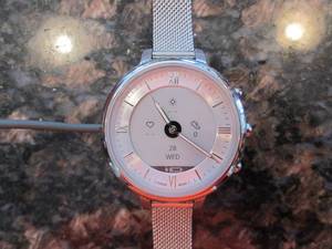 Fossil Womens Hybrid Silver Mesh S...