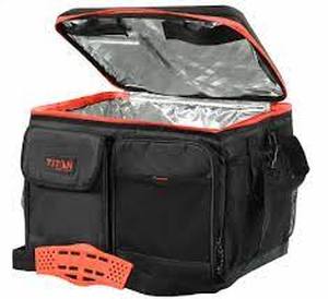 lot 11 image: Titan 50-Can Collapsible Cooler Red