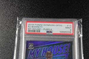 2019-20 Donruss Optic My House Purple Prizm RJ Barrett #17 PSA 9 Rookie Card