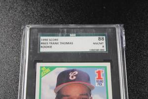 1990 Score Frank Thomas #663 SGC 88 (8) Rookie Card