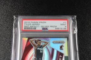 2019-20 Prizm Instant Impact Silver Prizm Tyler Herro #1 PSA 9 Rookie Card