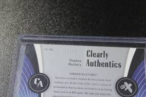 2006-07 EX Clearly Authentics Two Color Patch Stephon Marbury #CA-MA 4675  Only 75 Exist