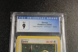 2000 Pokemon Team Rocket 1st Edition Eevee #5582 CGC 9