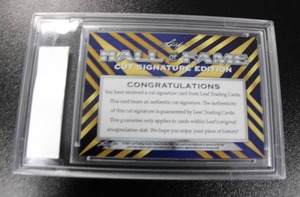 2022 Leaf Hall of Fame Cut Edition Lenny Morre Cut Autographed