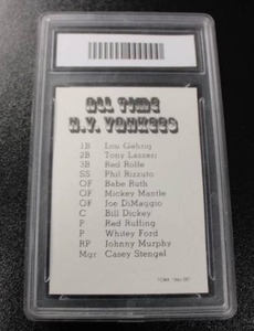 1980 TCMA All Time Yankees Joe DiMaggio #1 GMA 10