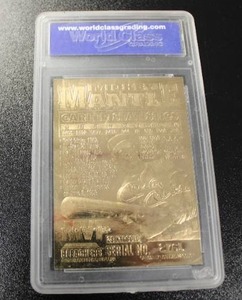 1996 Bleachers 23K Gold The Commerce Comet Mickey Mantle WCG 10