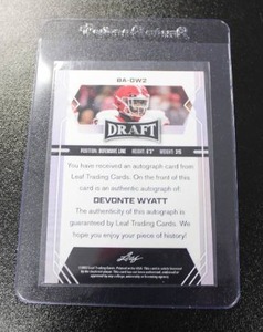 2022 Leaf Red Devonte Wyatt #BA-DW2 Autograph Rookie Card  Green Bay Packers 1st Round Pick