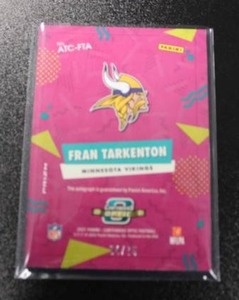 2021 Contenders Optic Fran Tarkenton All Time Contenders Autograph 475  Only 75 Exist