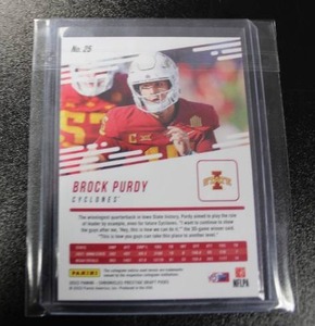 2022 Chronicles Draft Prestige Brock Purdy #25 Rookie Card