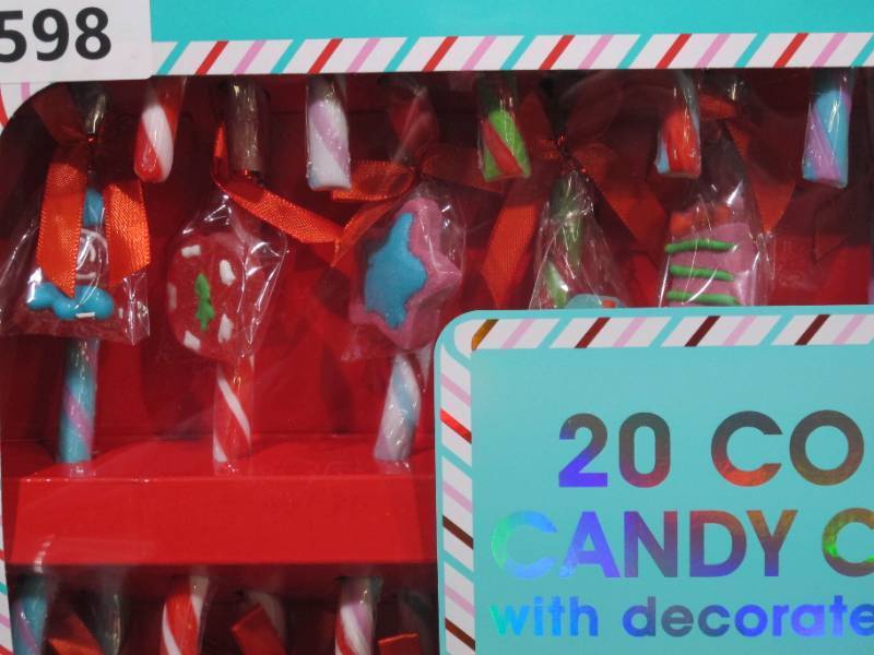 lot 345 image: NEW Holiday Candy Canes with Decorated Jellies (16.9 oz., 20 ct.)