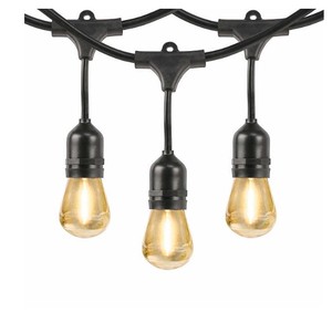 lot 172 image: Feit Electric 48 LED Filament String Light Set - Black