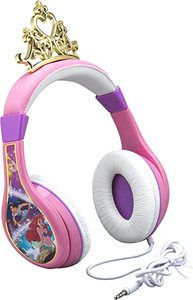 lot 242 image: NEW Disney Princess Kids Headphones, Adjustable Headband, Stereo Sound, 3.5Mm Jack, Wired Headphones for Kids, Tangle-Free, Foldable, Childrens Headphones Over Ear