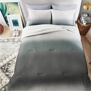 lot 245 image: NEW Members Mark Jersey Ombre Comforter Set - TwinTwin XL - Gray